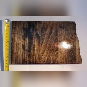 Reclaimed Wood State Of ND glossed & Stained. Roughly 6 in. X 10 in. X 3/4 in.